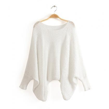 Bat Loose Long-sleeved Knit Sweater