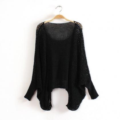 Bat Loose Long-sleeved Knit Sweater